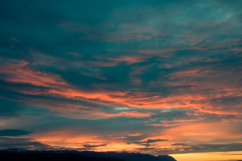 Sunset near Mývatn